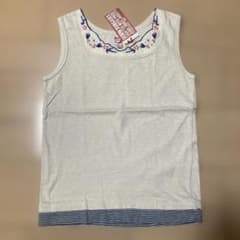 DENIM DUNGAREE タンクトップ 刺繍 花柄 サイズ12 140cmのサムネイル