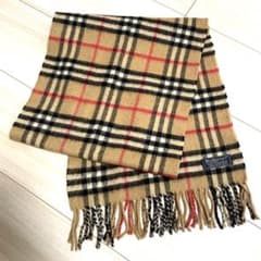 バーバリー　カシミヤマフラー　ノバチェックのサムネイル