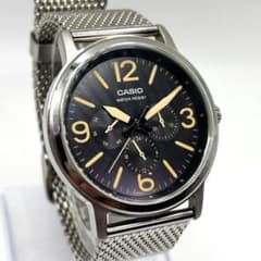 【ジャンク/美品】CASIO カシオ 腕時計 MTP-1338 メッシュベルトのサムネイル