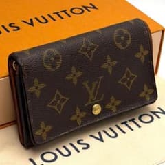 ルイヴィトン モノグラム ポルトモネビエ トレゾール 二つ折り財布