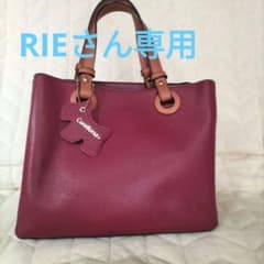 CureBorsa ハンドバッグ ボルドー ブラウンのサムネイル
