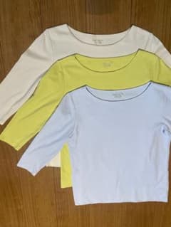 どれか2枚のみ‼️ 今すぐ着れる デュクラッセ 7分袖Tシャツ ボートネック Mのサムネイル