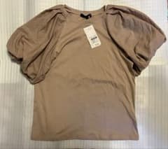 新品 SUGAR SPOON バルーンスリーブTシャツ ピンクベージュ Fのサムネイル