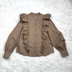 美品 ダブルスタンダードクロージング ボリュームフリルブラウス 