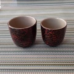 津軽塗   湯のみ茶碗2個セットのサムネイル