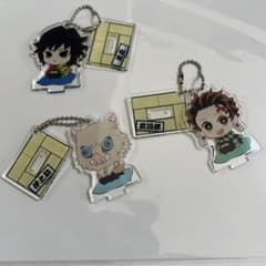 鬼滅の刃 アクリルスタンド ぷちざぶ 炭治郎 義勇 伊之助キーホルダー