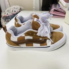 Vans Old Skool ブラウン/ホワイト チェック柄 スニーカー25cmのサムネイル