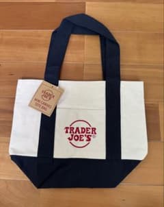Trader Joe's ミニキャンバストートバッグ　紺のサムネイル