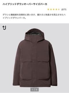 【最終値下】ハイブリッドダウンオーバーサイズパーカー　2020 +Jのサムネイル