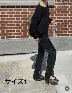 ok.soon new fake leather pants サイズ1 - メルカリ