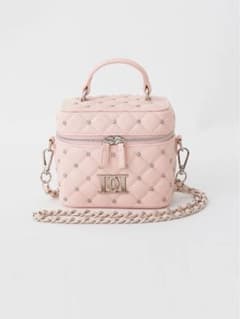 Darich ダーリッチ キルティングビジュースクエアミニバッグ pink