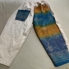ヴィンテージカンタキルト一点物ゆったりパンツ刺し子びっしり襤褸ハンドメイド ヴィンテージカンタキルト一点物ゆったりパンツ刺し子襤褸ハンドメイド