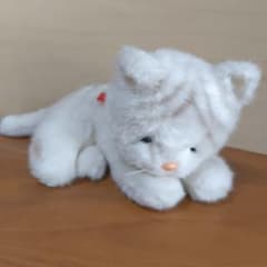 ファースト社 日本製 白猫 ペルシャ猫 昭和レトロ ぬいぐるみ - メルカリ