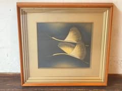 冨田立山 額装 漆絵 彫漆 蒔絵 沈金 双鶴 漆芸彫漆 インテリア - メルカリ