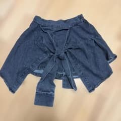 KOGYARU デニムキュロットスカート ハイビスカス柄のサムネイル