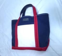 USA製 L.L.Bean ジップ トートバッグ トリコロール エルエルビーン 