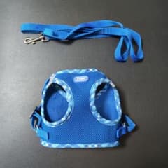 犬用猫用 ハーネス リードセット ブルー Sサイズのサムネイル