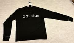 adidas ヘンリーネック 長袖 カットソー ブラック Lのサムネイル