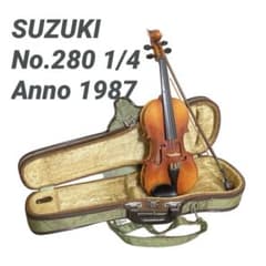【良品・黄金期】SUZUKI No.280 1/4 分数バイオリン 1987年 良品・黄金期】SUZUKI No.280 1/4 分数バイオリン 1987年 - メルカリ