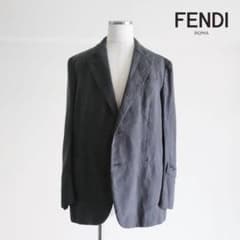 21SS FENDI リネンリヨセルコットン2Bテーラードジャケット イタリア製 