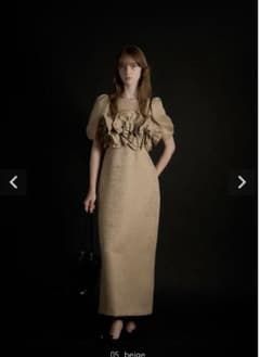 Wavy frill bustier jacquard dressのサムネイル