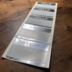 HELLO my name is ネームタグ ステッカー 5枚セットのサムネイル