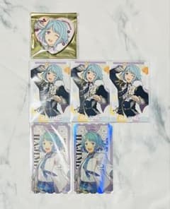 あんスタ スタフォニ ハート缶バッジ カード チケット風ホログラム 紫