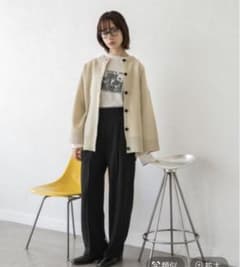 JEANASIS カットジョーゼットユルテーパードパンツのサムネイル
