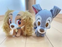 タグ付き　わんわん物語　レディ　トランプ　キーチェーンマスコット　２点セットのサムネイル