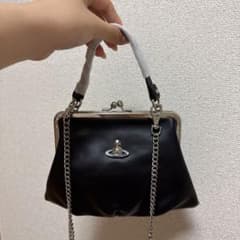 【極美品】ヴィヴィアン チェーン ショルダーバッグ 2way がま口 黒 オーブのサムネイル