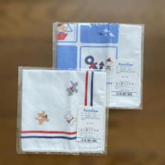未使用♡familiar ファミリア ガーゼハンカチ 2枚セットのサムネイル