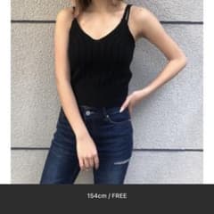 ENVYM バックスピンドルショートＫｎｉｔキャミ ニットキャミのサムネイル