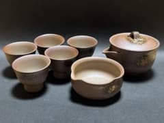 備前焼 木村陶峰 煎茶器 宝瓶 湯冷まし 茶杯セット Amazon.co.jp: 備前焼 木村陶峰 煎茶器 宝瓶 湯冷まし 茶杯セット