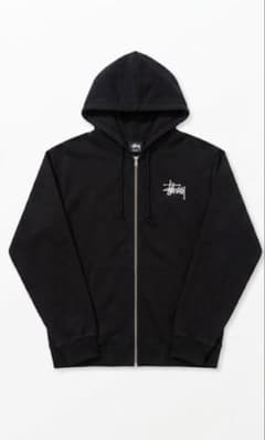 STUSSY ジップアップパーカー ブラック　美品のサムネイル