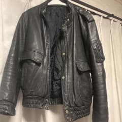 ブラックレザーライダースジャケットのサムネイル