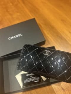 CHANEL マトラッセ パテントレザー ラウンドファスナー 長財布 - メルカリ