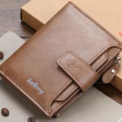 [Brand New, Free Shipping] W10 Men's Wallet, Brown, Folding Wallet, Coin Purse, Pass Case
