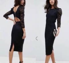 ASOS 레이스 펜슬 드레스