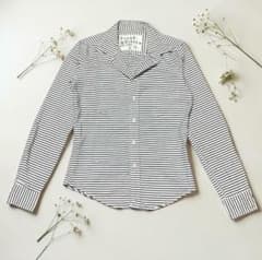 フランクアンドアイリーン × ロンハーマン スキッパーシャツ ボーダー