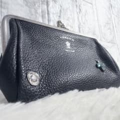 極美品✨】A.D.M.J. がま口 財布 スワロフスキー はち ビー レザー 