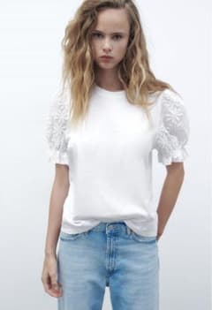 ZARA パフスリーブTシャツのサムネイル