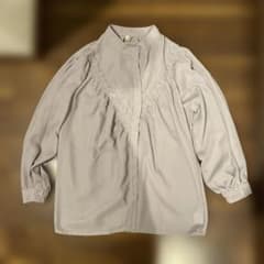 Mi Fashion 長袖ブラウス グレーパープル