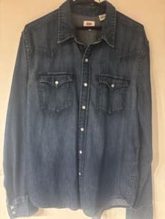 Levi's デニムシャツ 長袖 ダークブルーのサムネイル