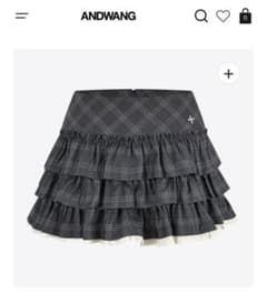 andwang Charm Frill Culotte Mini Skirt - メルカリ