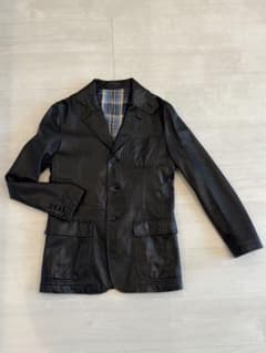 44 BARNEYS NEW YORK ブラックレザージャケット - メルカリ