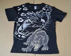 当時物 Y2K】Ed Hardy Tシャツ ラインストーン 豹 黒 - メルカリ
