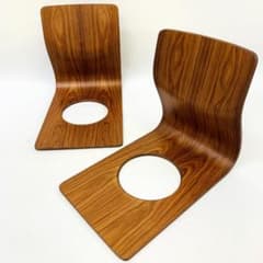 Tendo 天童木工 座椅子 2脚セット 藤森健次 曲木 ケヤキ ローズウッド