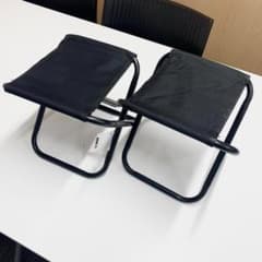 軽量アウトドアチェア 収納袋付き【ブラック/２個セット】のサムネイル