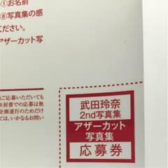 武田玲奈 写真集 応募券のサムネイル