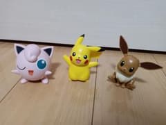 ポケモンフィギュア３個セット ポケットモンスター ピカチュウ/イーブイ/プリンのサムネイル